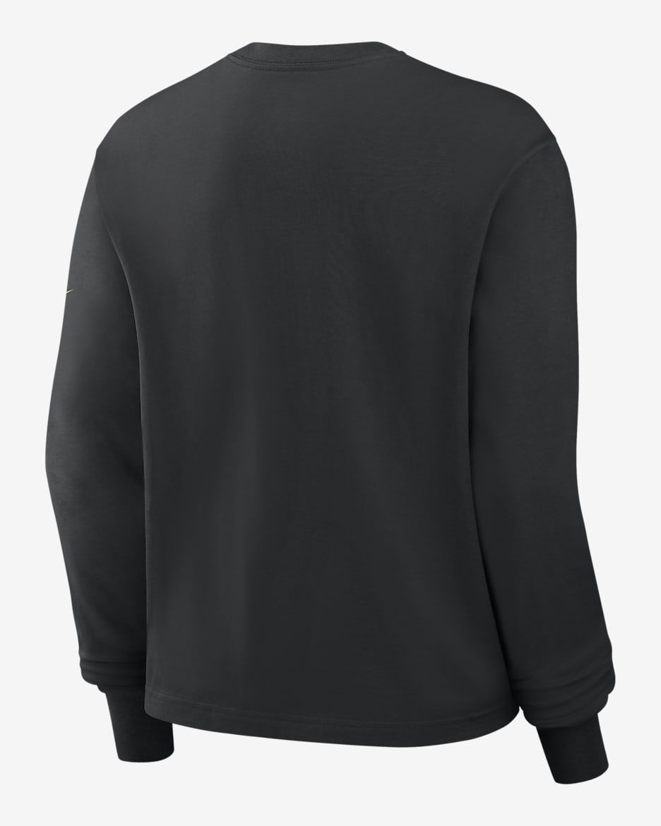 Nike Women s Black New Orleans Saints Boxy Long Sleeve T Shirt